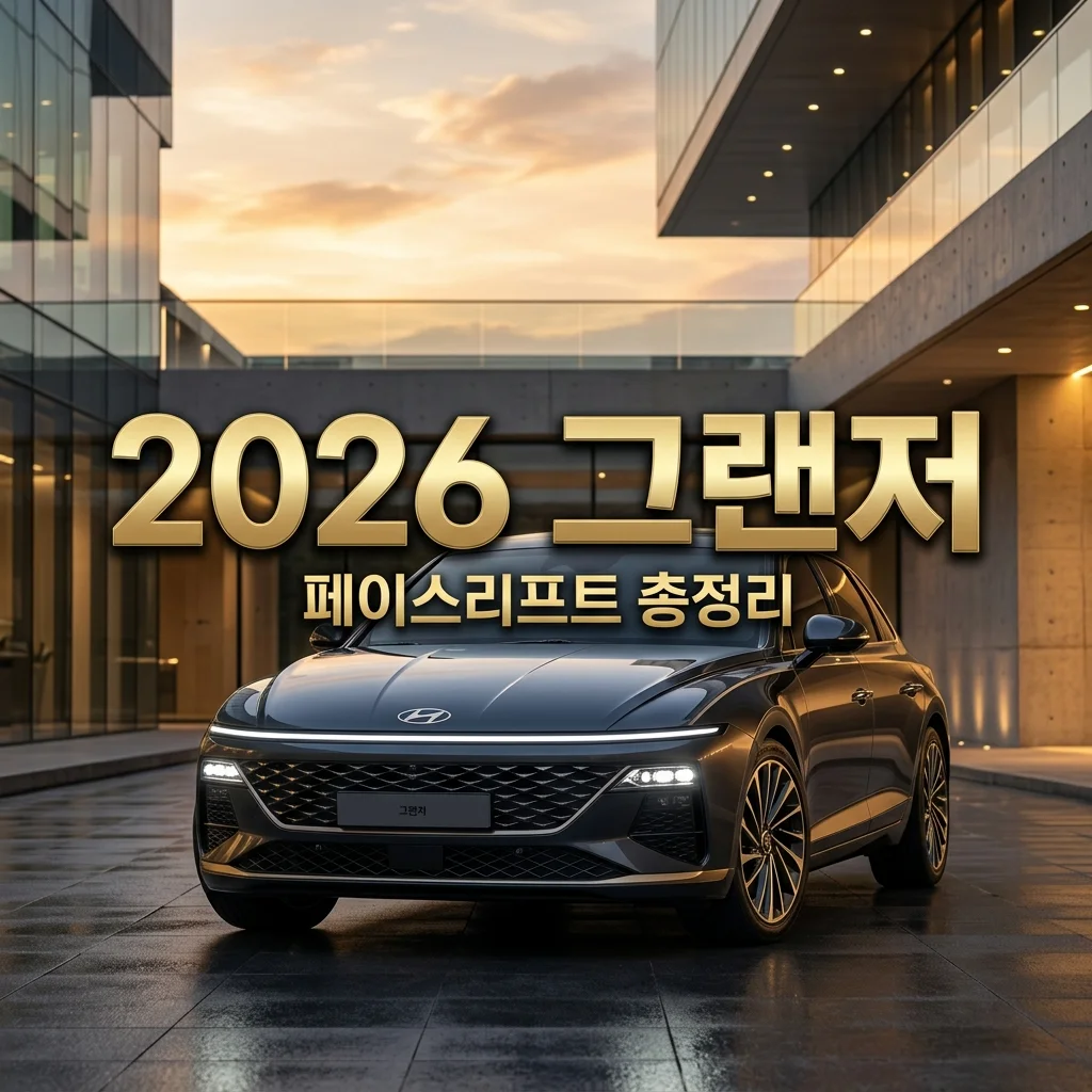 2026 그랜저 페이스리프트 예상도 공개! 아너스 트림 및 하이브리드 출고 대기 총정리