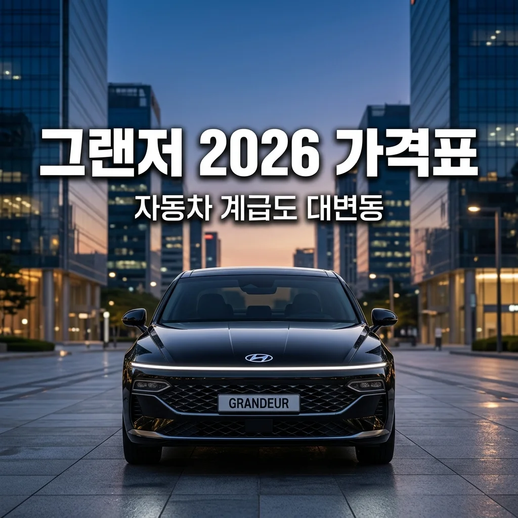 현대 그랜저 2026 가격표 분석, 자동차 계급도 무의미해진 진짜 이유