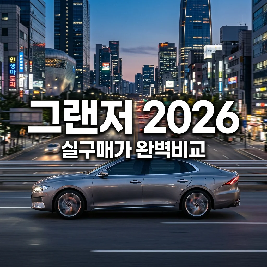 2026 그랜저 가솔린 vs 하이브리드 취등록세 포함 실구매가 및 아너스 트림 비교