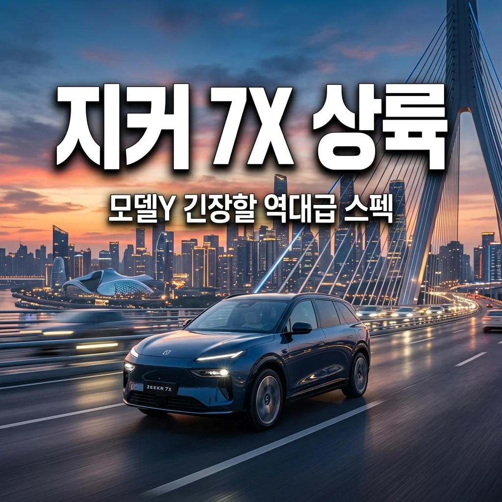 지커 7X 국내 출시일 임박? 가격 주행거리 모델Y 비교 역대급 스펙