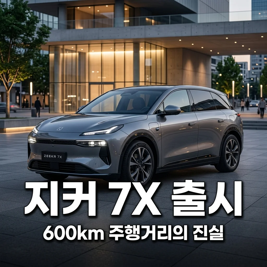 지커 7X 주행거리 600km 넘을까? 제원부터 국내 출시 일정까지 완벽 정리