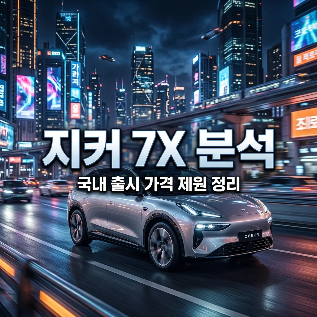 지커 7X 국내 출시 임박! 가격 제원 자율주행 완벽 분석 (테슬라 모델 Y 대항마)