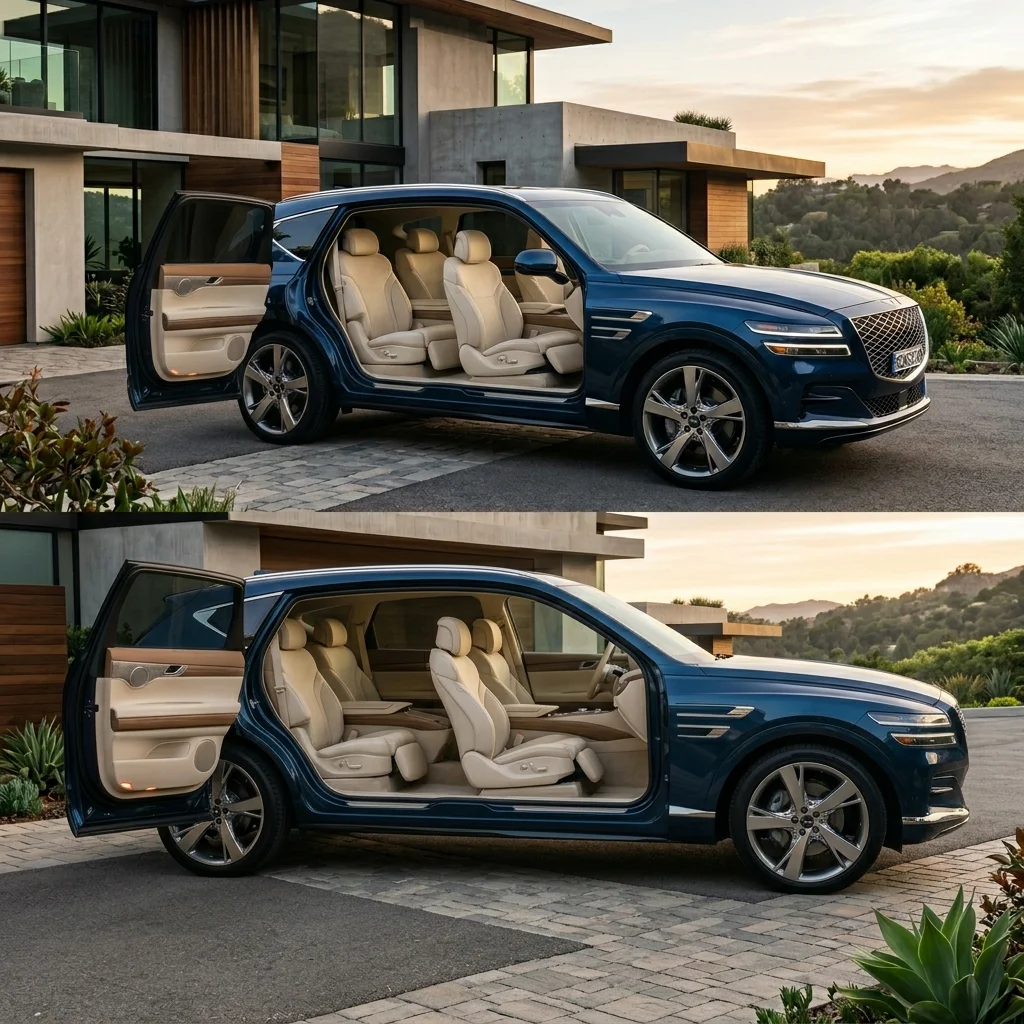 제네시스 GV90 코치도어와 B필러 삭제, 롤스로이스급 공간의 혁명