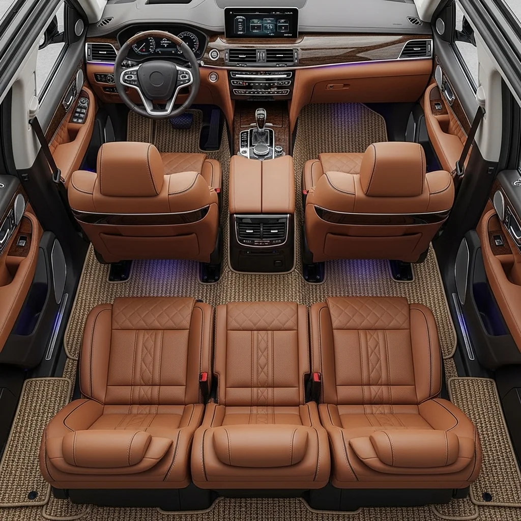 7인승 시트 배열과 거주성 분석