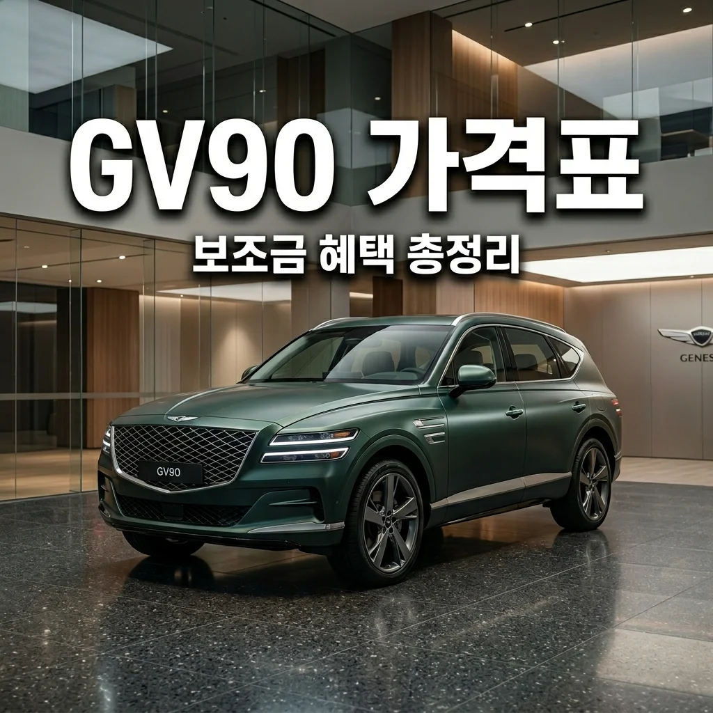 2026 GV90 풀옵션 가격표 예측 및 정부 전기차 보조금 혜택 총정리