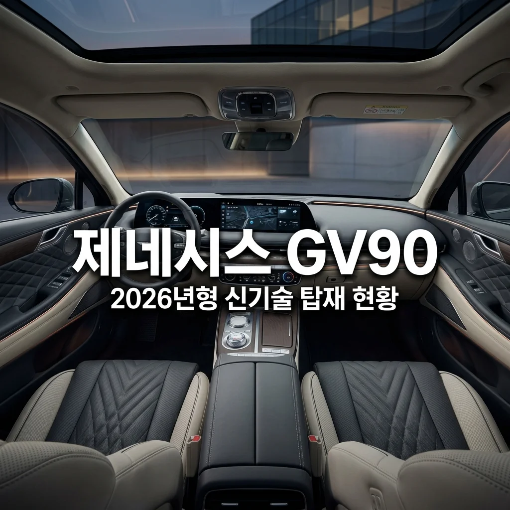 2026년형 제네시스 GV90 내부 사양 및 최첨단 자율주행 기술 탑재 현황
