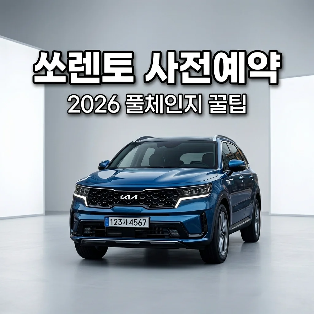 2026 쏘렌토 풀체인지 사전예약 일정 및 초기 물량 확보 꿀팁 4가지
