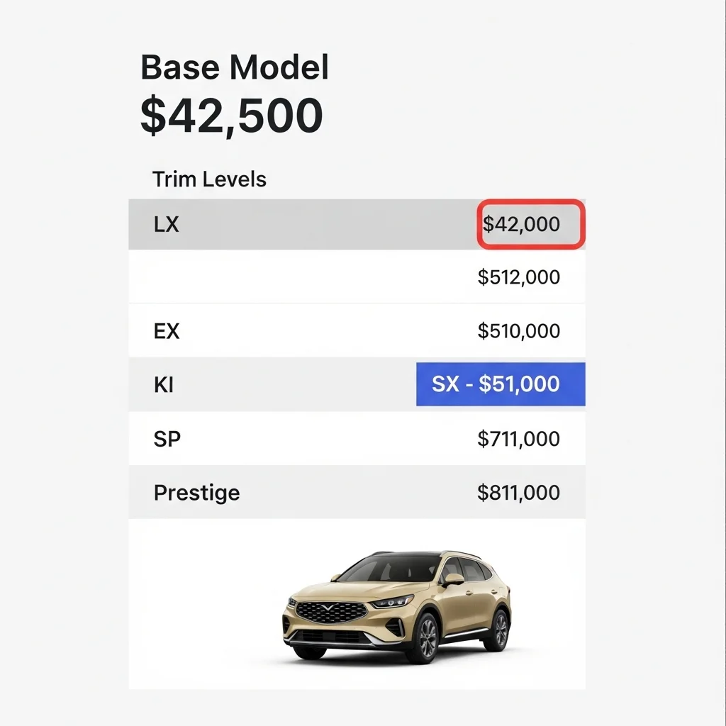 트림별 예상 가격 및 실구매가 비교