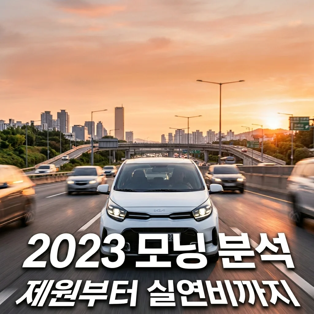 2023 모닝 중고차 제원 크기 실연비 분석 | 출퇴근 가성비 끝판왕