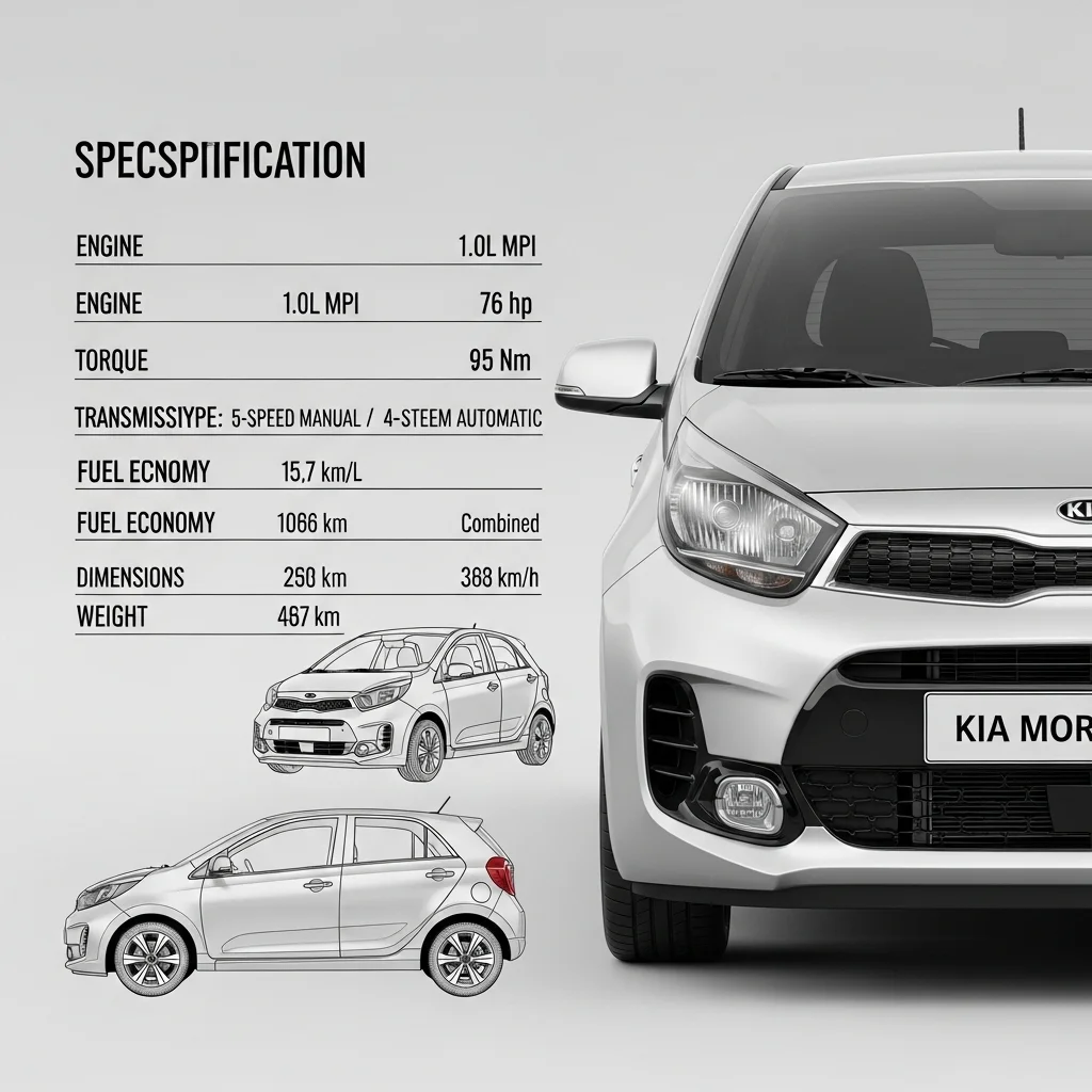 2023 모닝 상세 제원 및 차체 크기 확인