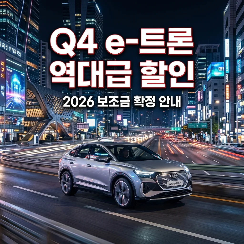 2026 아우디 Q4 e트론 보조금 확정가 및 역대급 프로모션 할인 혜택 총정리