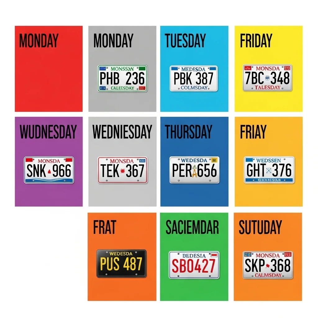 요일별 5부제 계산 방법 (내 차는 언제 못 갈까?)