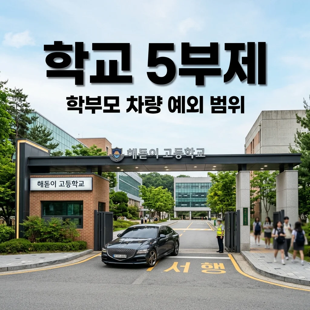 학교 학부모 차량 5부제 해당될까? 등하교 시 공공기관 적용 범위 총정리