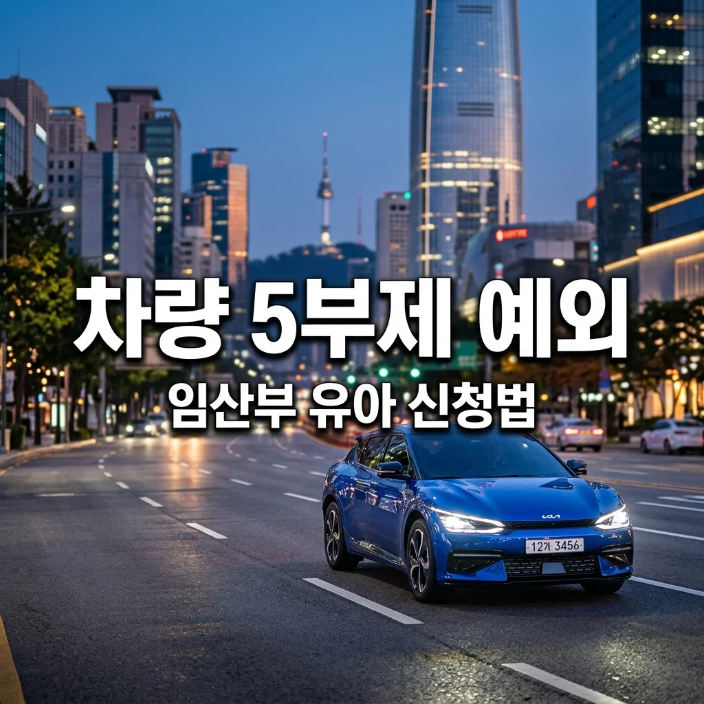 차량 5부제 예외 차량 리스트: 장애인 임산부 유아 동승 신청법 정리