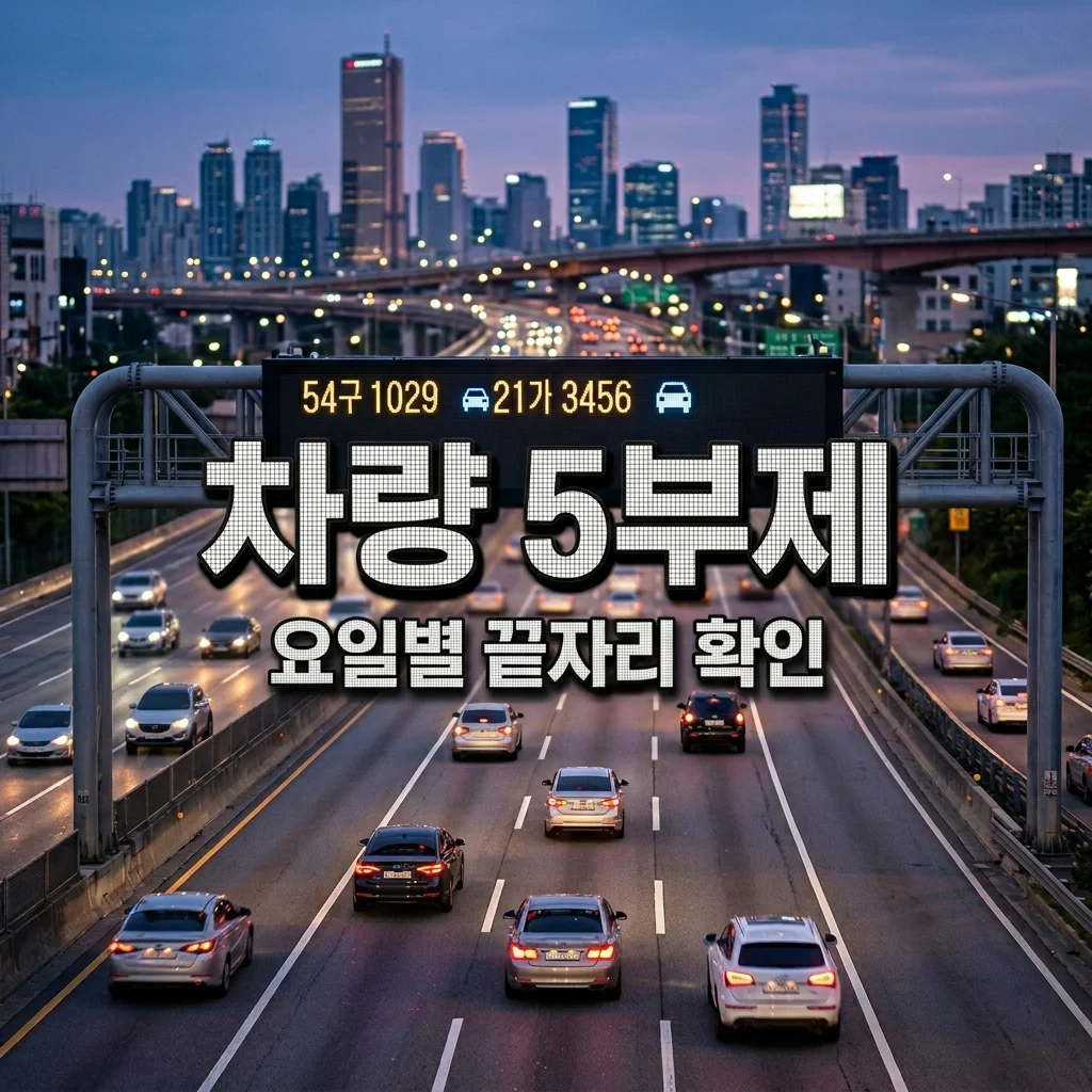 내 차 번호판 끝자리별 요일별 5부제 운행 제한 시간표 및 예외 대상 총정리