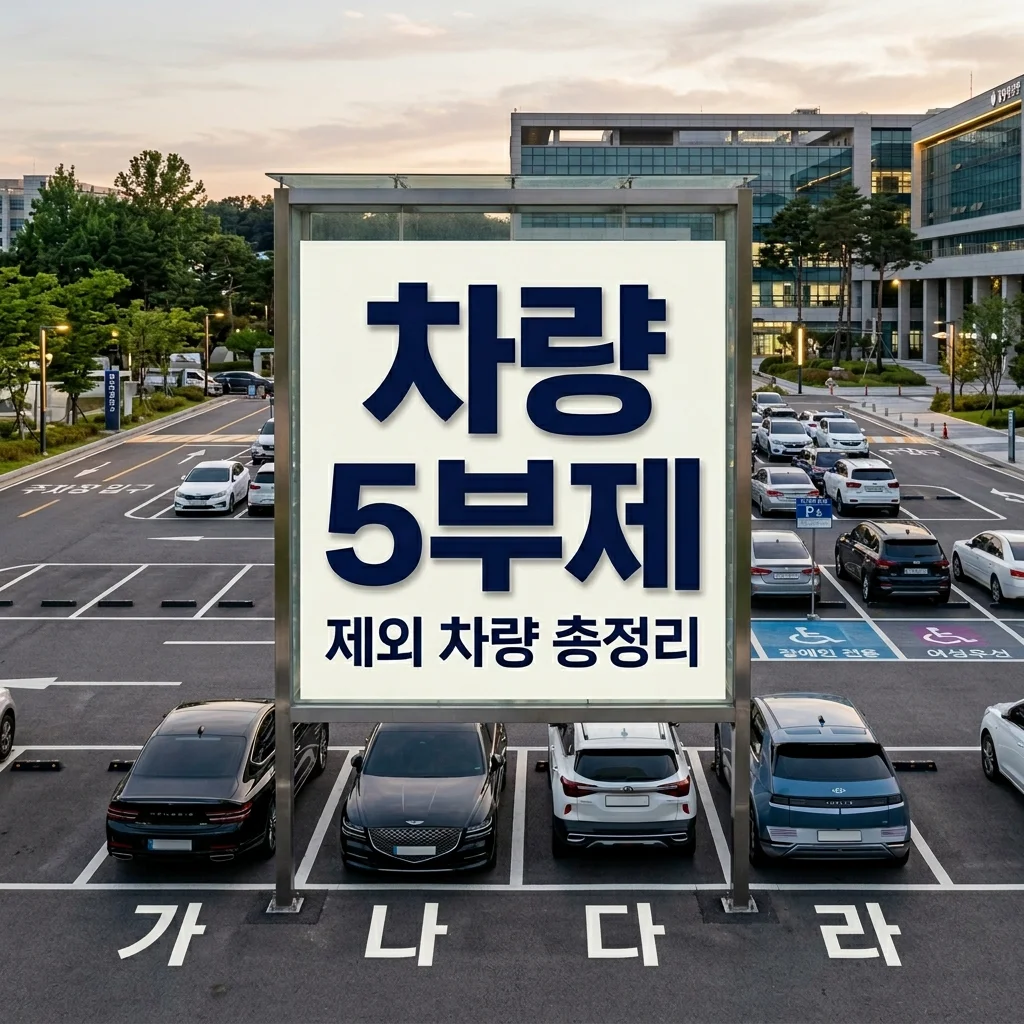 공공기관 차량 5부제 제외 차량 종류 및 2026년 최신 기준 총정리