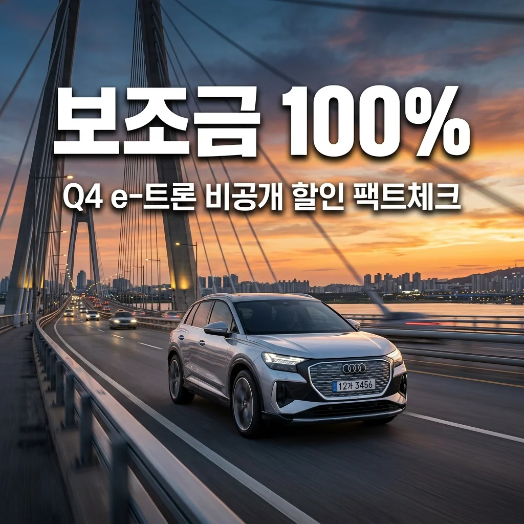 2026 아우디 Q4 e-트론 보조금 100% 확정가 및 비공개 할인 프로모션 팩트체크