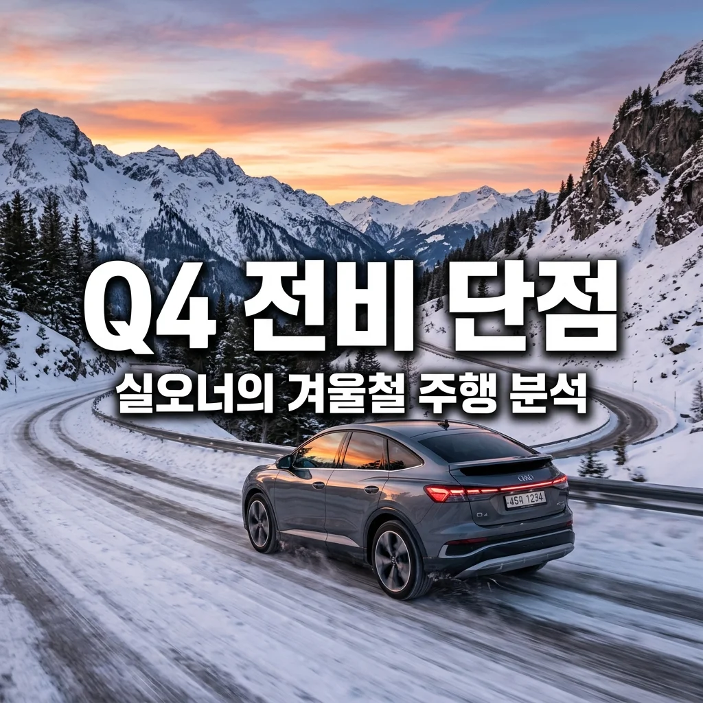 아우디 Q4 e트론 스포트백 겨울 전비 하락폭과 실오너 단점 3가지