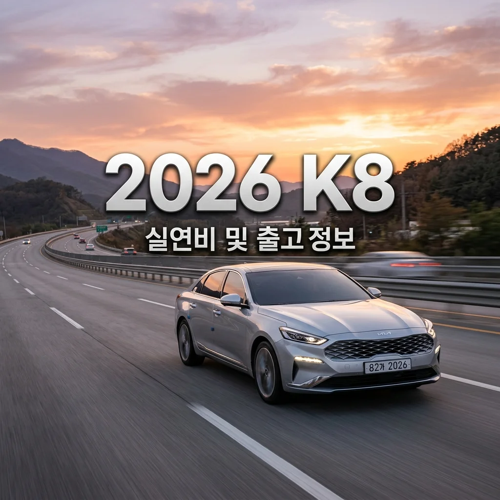 2026 K8 하이브리드 페이스리프트 고속도로 실연비 및 출고 대기 기간 안내