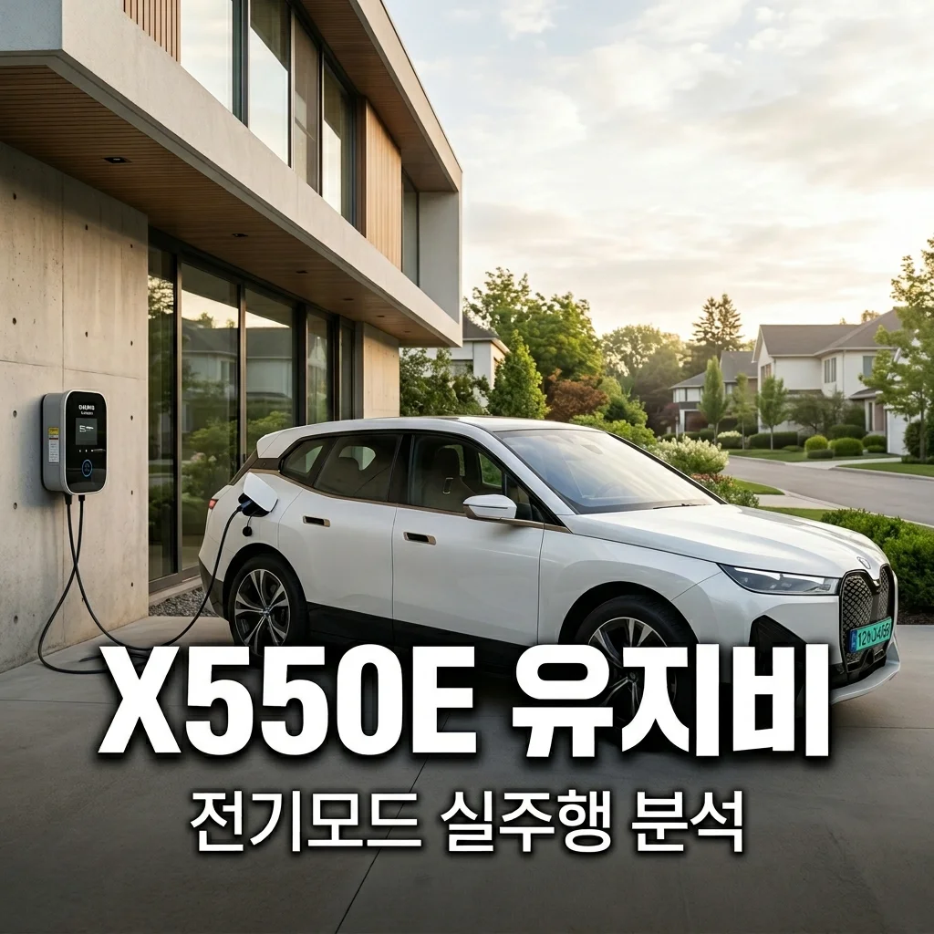 X550E 플러그인 하이브리드 전기모드 실주행거리 및 1년 유지비 완벽 계산