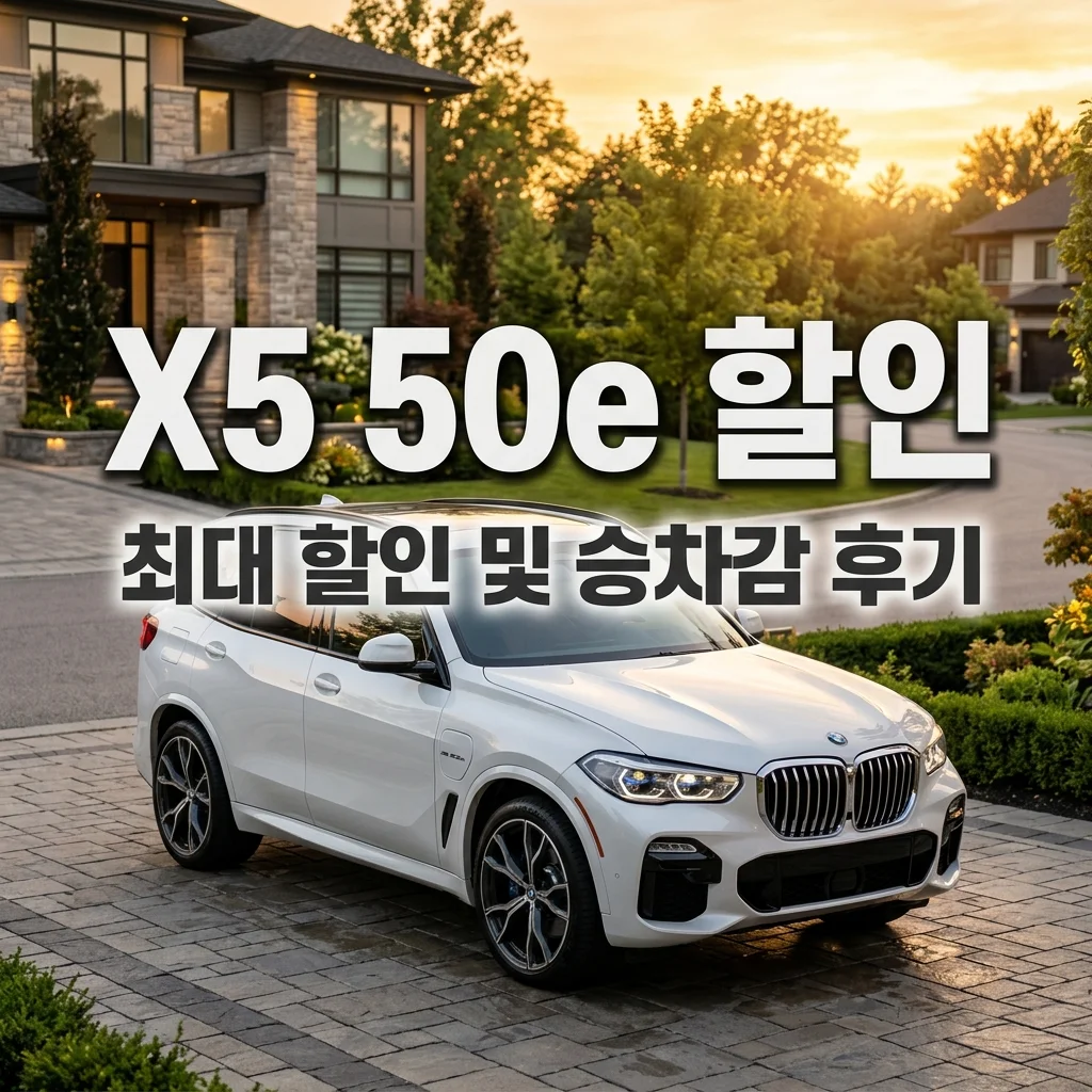 BMW X5 50e M 스포츠 프로모션 최대 할인폭 및 에어서스펜션 승차감 후기