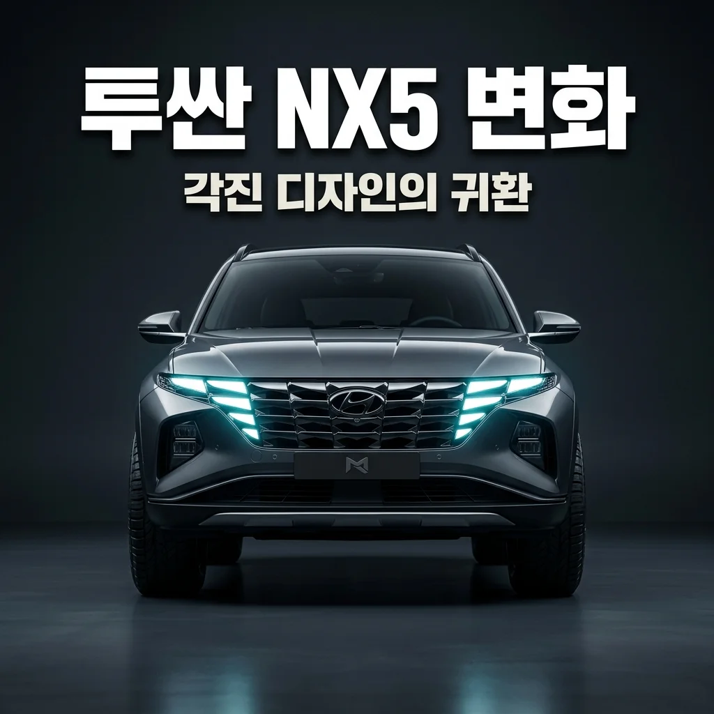 투싼 풀체인지 NX5 스파이샷 공개! 각진 정통 SUV 디자인과 파라메트릭 그릴의 귀환