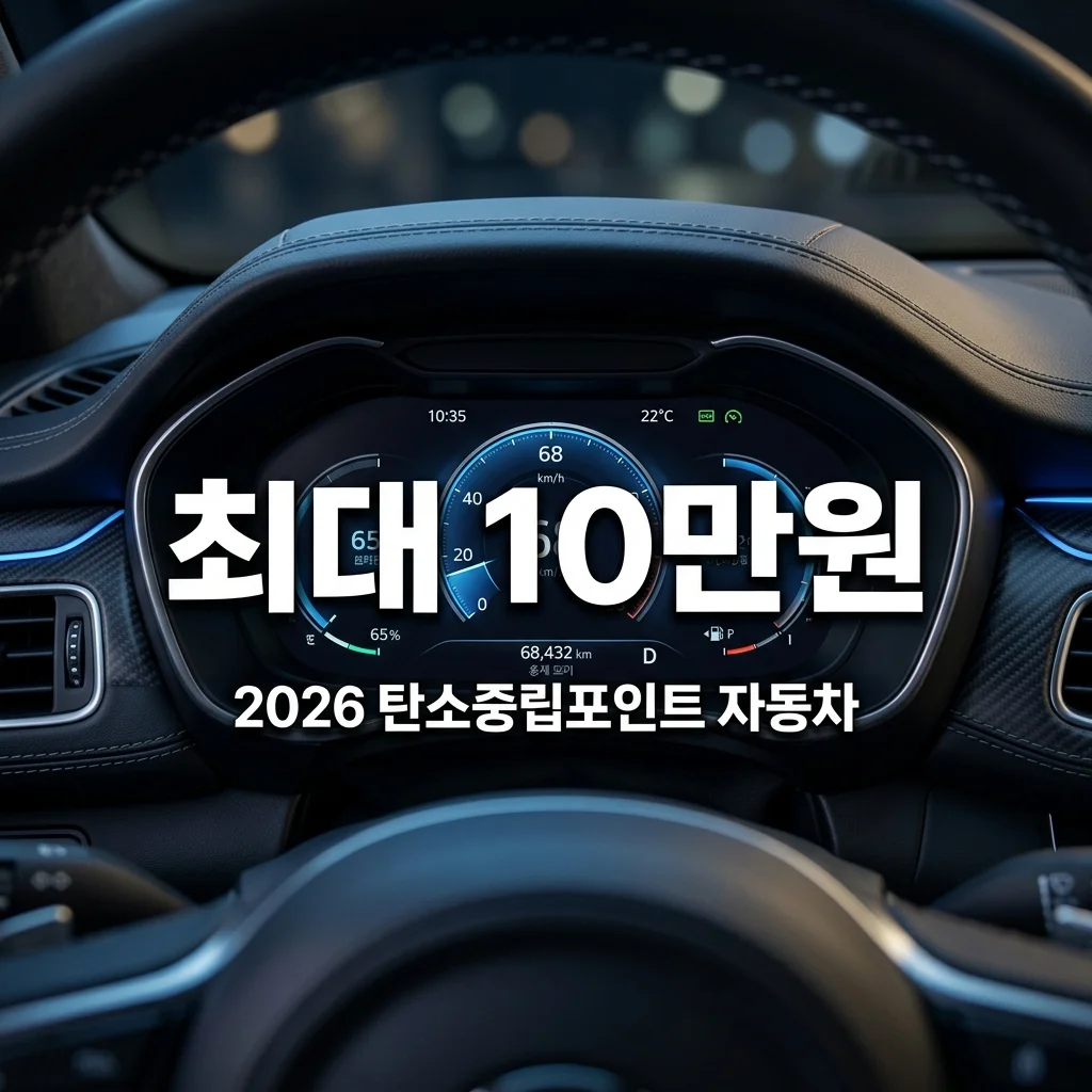 2026 탄소중립포인트 자동차 신청 및 계기판 등록법 (최대 10만원)