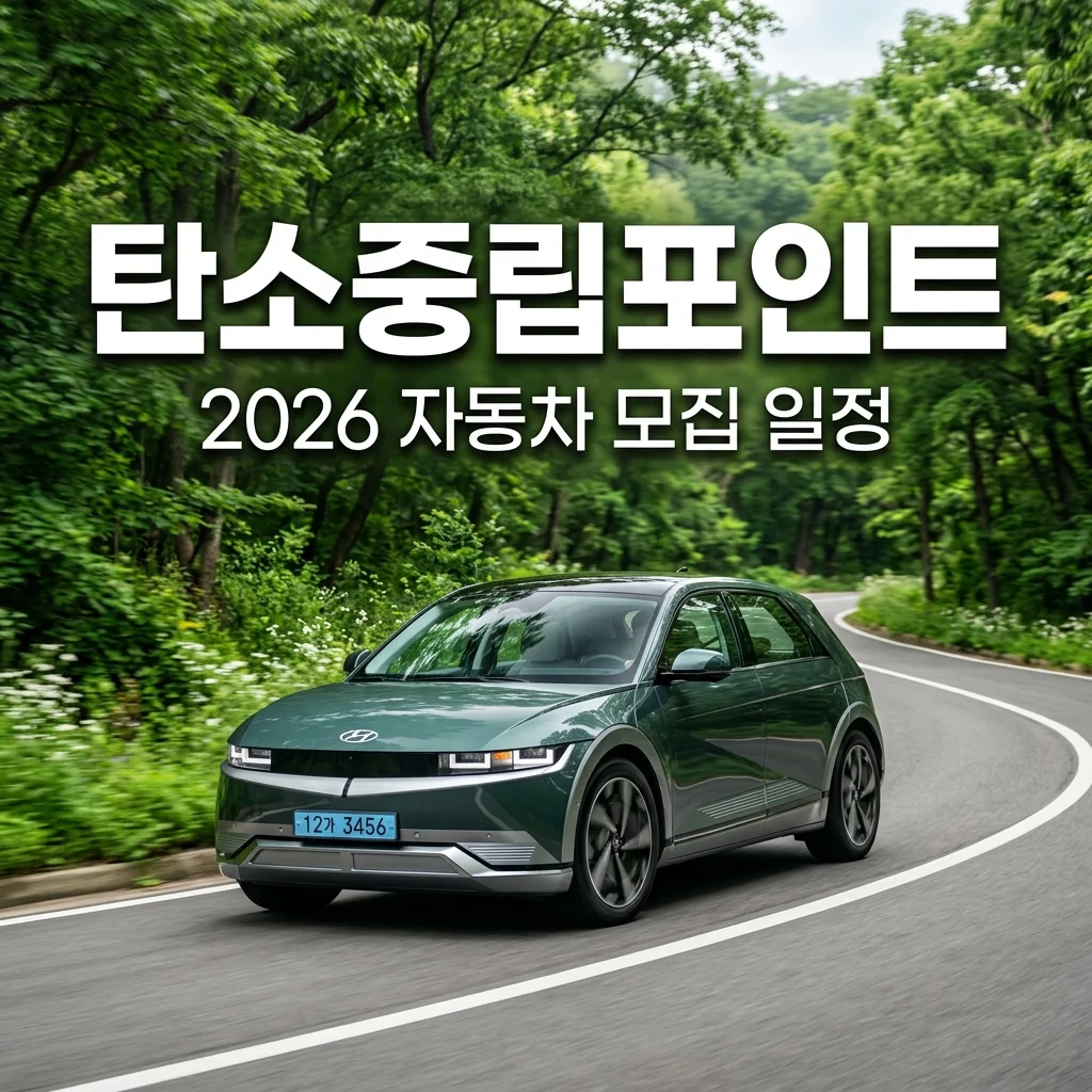 2026 탄소중립포인트 자동차 모집 일정 및 신청 방법 (최대 10만원)