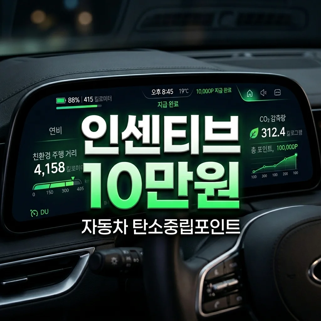 탄소중립포인트 자동차 인센티브 기준 및 감축률 계산 방법 완벽 정리