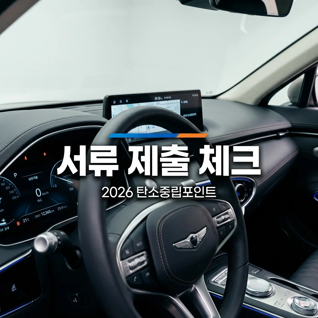 2026 탄소중립포인트 자동차 증빙 서류 제출 전 필수 체크리스트