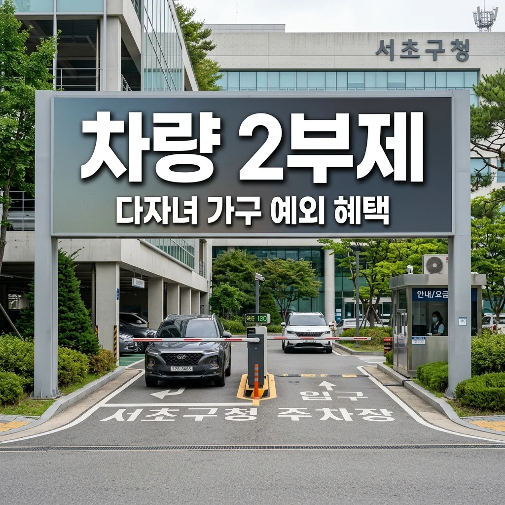 공공기관 차량 2부제 예외 대상 다자녀 가구 혜택 및 증빙 방법 총정리