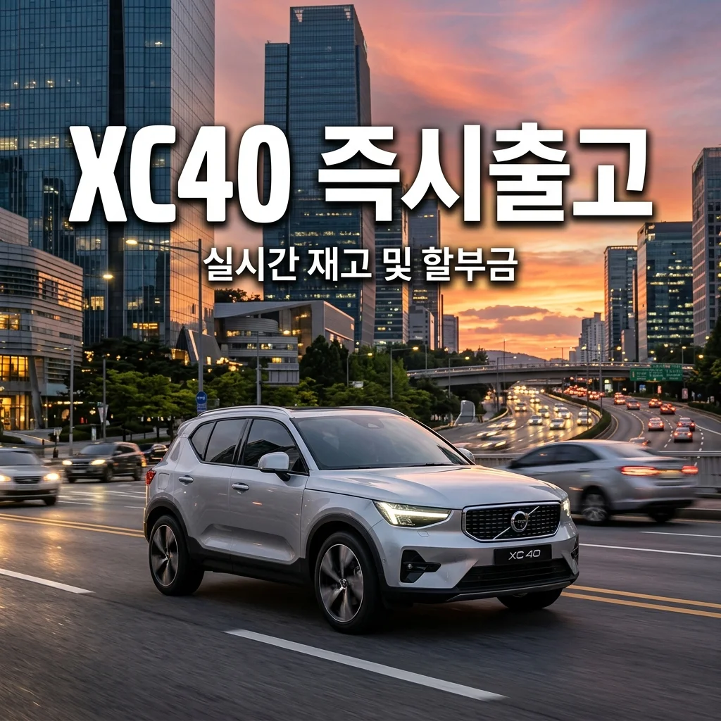 볼보 XC40 가솔린 즉시출고 재고 리스트 및 2026 월 할부금 계산기