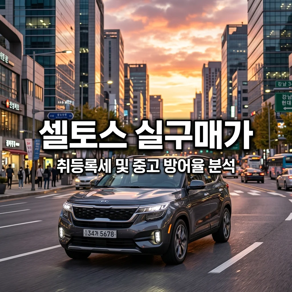 셀토스 1.6 가솔린 터보 실구매가 분석: 취등록세 포함 가격 및 중고 방어율 정리