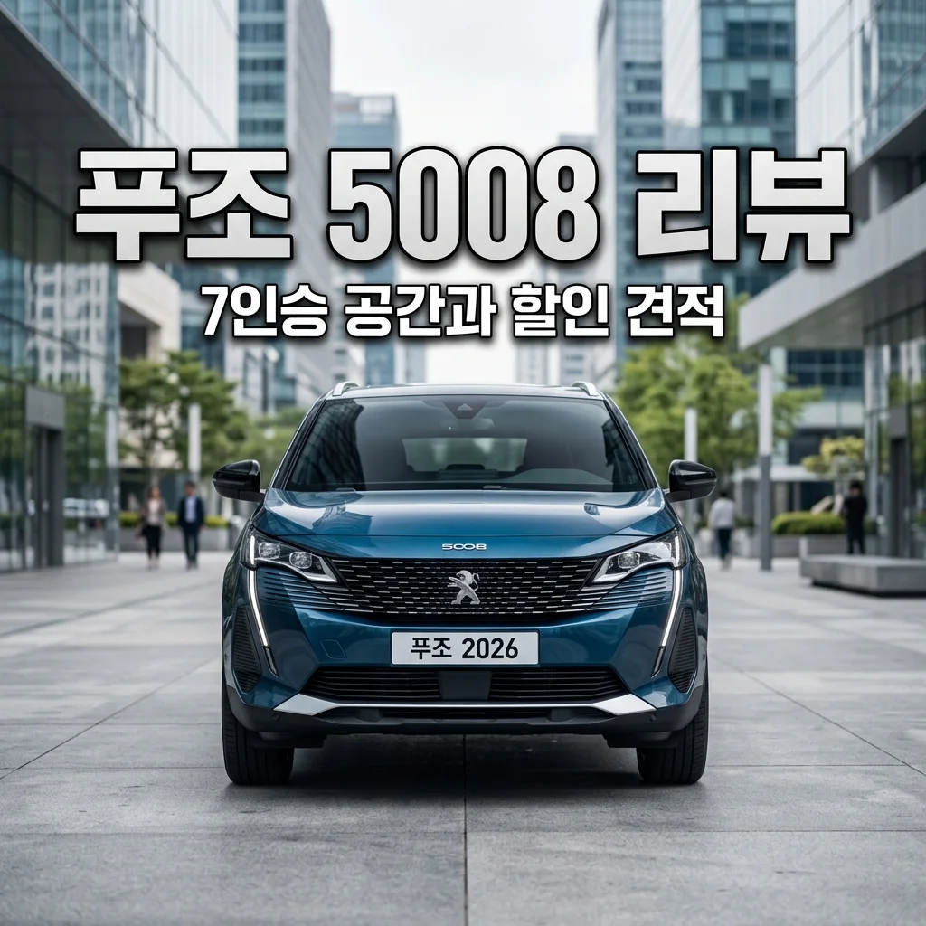 2026 푸조 5008 풀체인지 7인승 공간성 리뷰 및 최신 할인 견적
