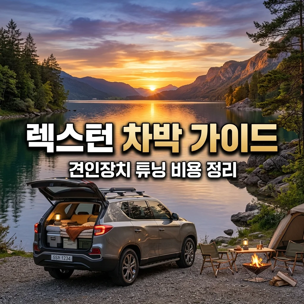 렉스턴 뉴 아레나 차박 캠핑 세팅 가이드 및 견인장치 튜닝 비용 총정리