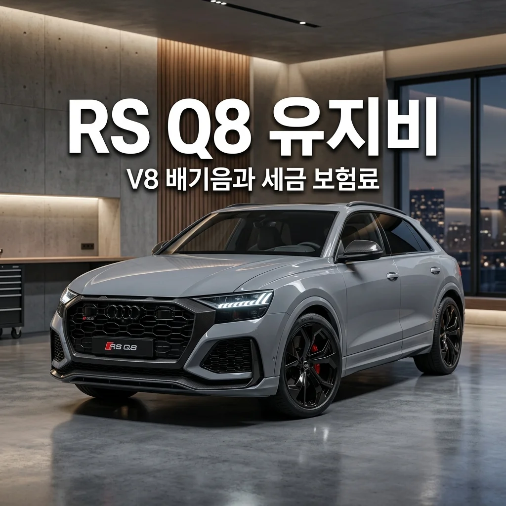 아우디 RS Q8 V8 트윈터보 배기음 세팅 및 연간 자동차세 보험료 유지비 총정리