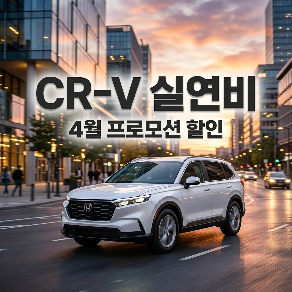 2026 혼다 CR-V 하이브리드 투어링 실연비 인증 및 4월 프로모션 할인 조건