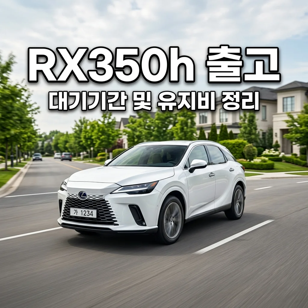2026 렉서스 RX350h 럭셔리 트림 출고 대기기간 및 패밀리 SUV 유지비