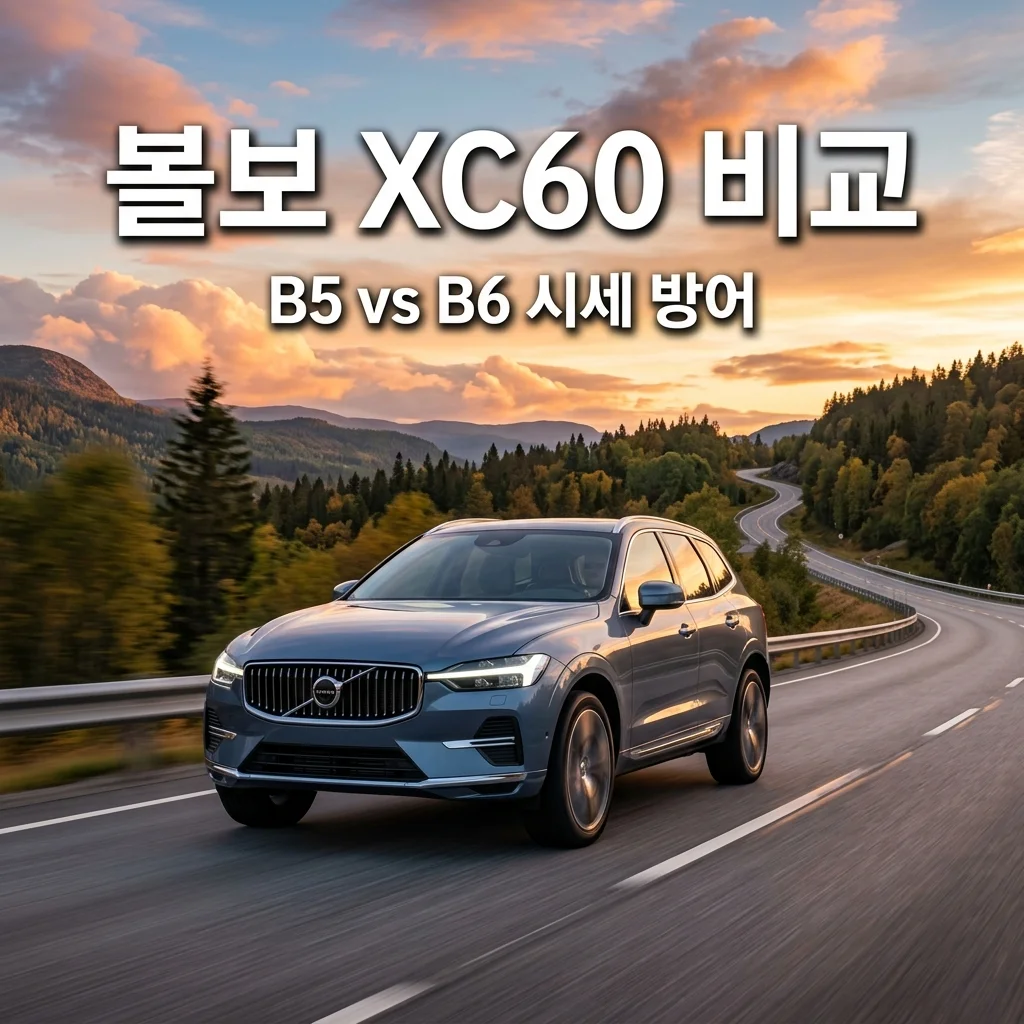 2026 볼보 XC60 B5 B6 차이점 및 중고차 시세 방어율 완벽 비교