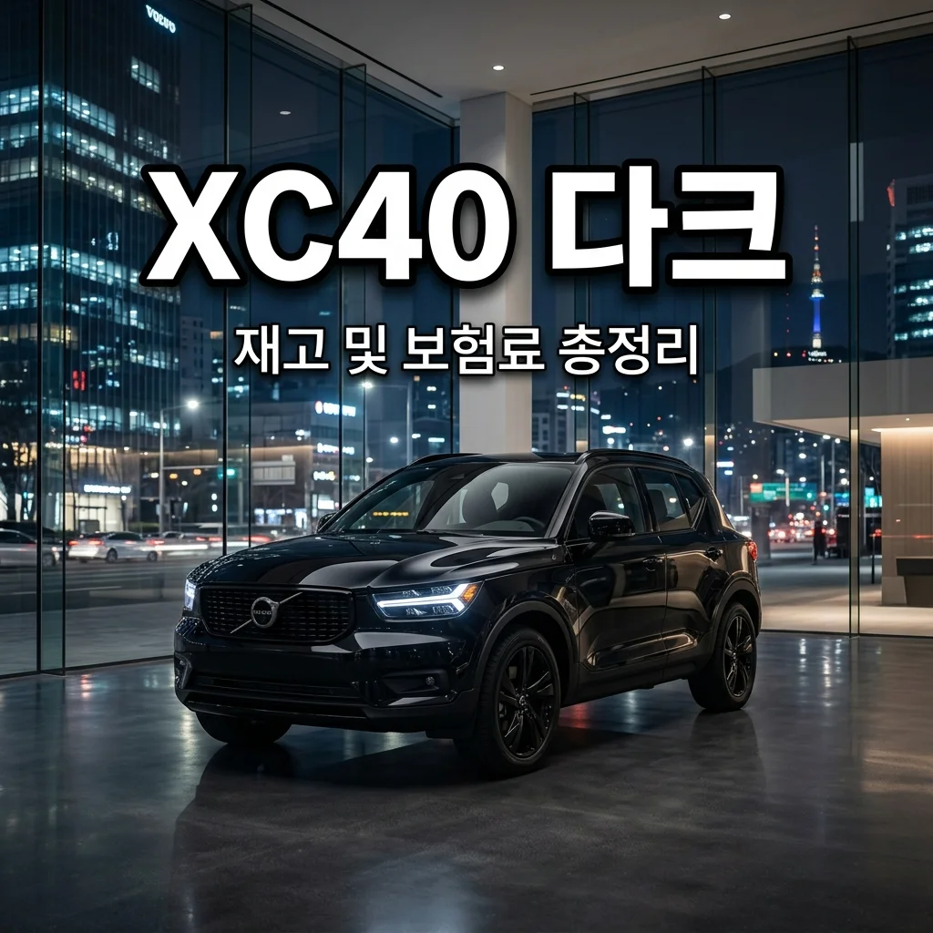 2026 볼보 XC40 B4 다크 에디션 재고 현황 및 사회초년생 취등록세 보험료