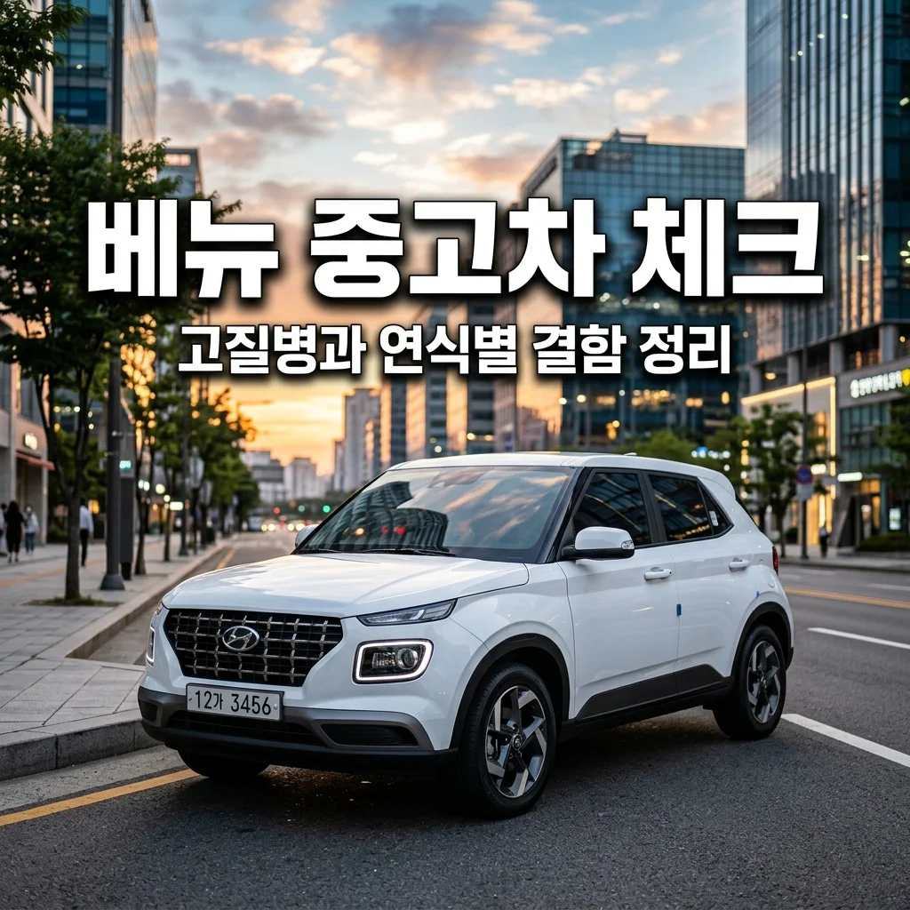 현대 베뉴 중고차 고질병 4가지와 연식별 결함 완벽 정리 (구매 전 필수)