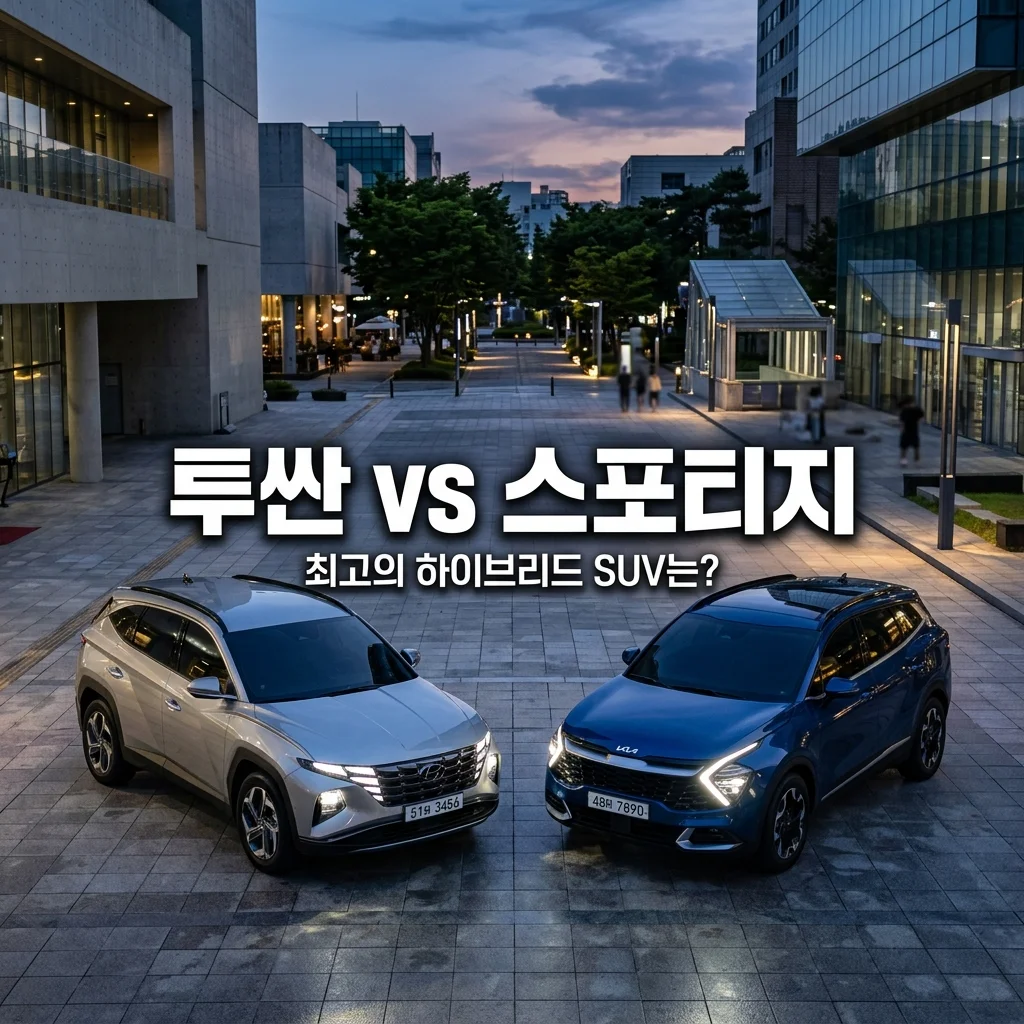 투싼 풀체인지 vs 스포티지 하이브리드 비교: 공간과 정숙성 승자는?