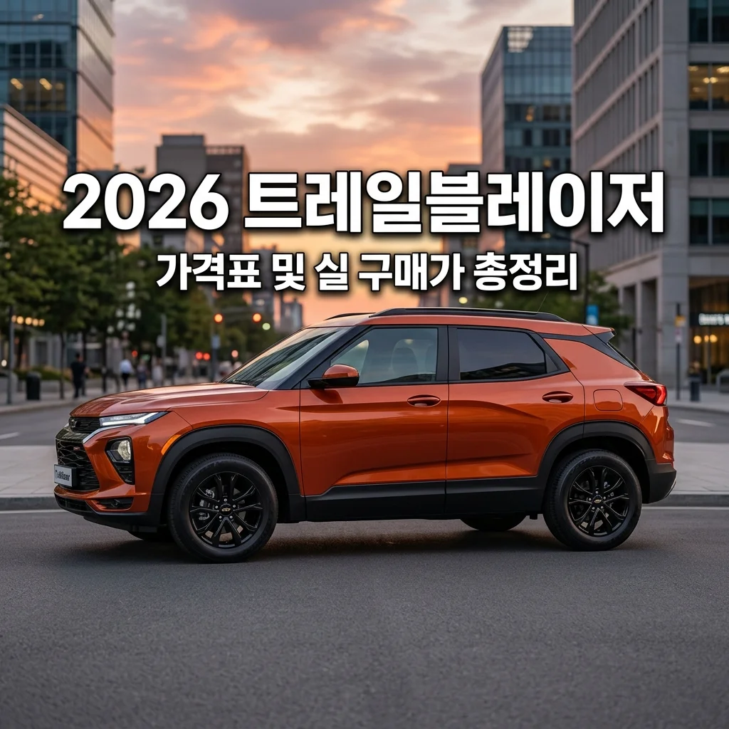 2026 쉐보레 트레일블레이저 페이스리프트 가격표 및 실구매가 분석