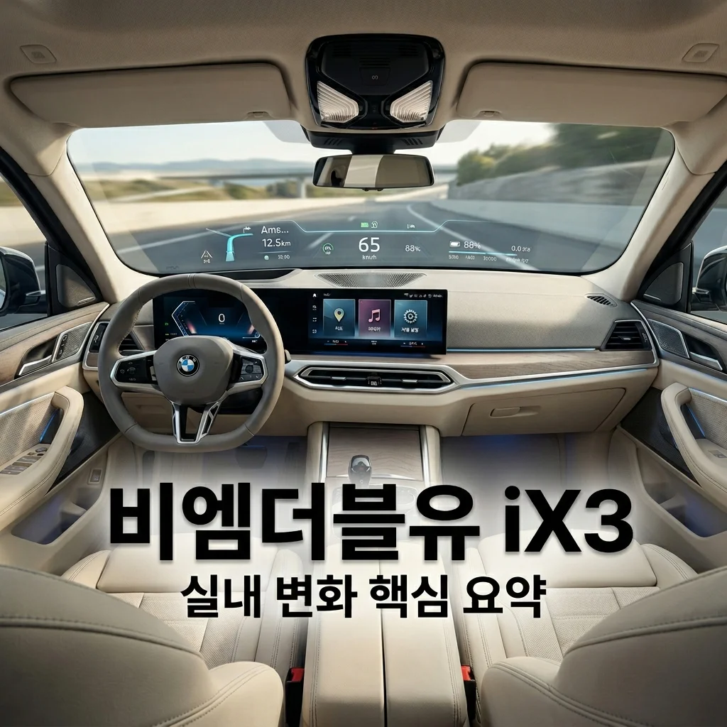 2026 BMW iX3 포토 및 실내 인테리어 변화, 차세대 인포테인먼트 요약