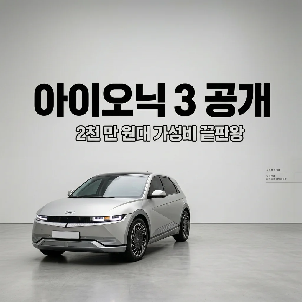 현대 아이오닉 3 가격 2천만원대 주행거리 및 출시일 총정리
