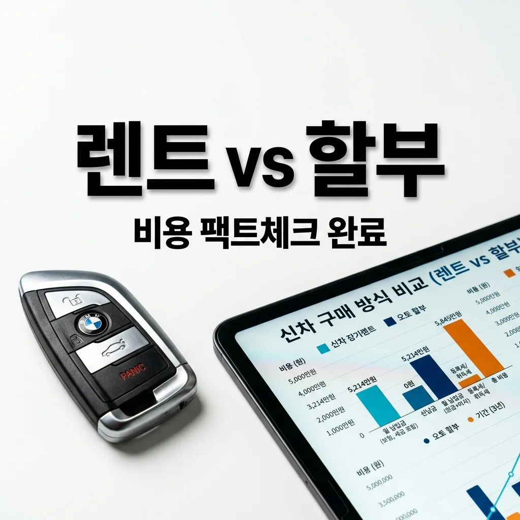 장기렌트카 장단점 팩트 체크! 할부보다 정말 저렴할까? 비용 완벽 비교