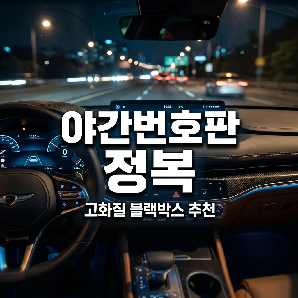 야간 번호판 선명한 블랙박스 추천 TOP 3 및 고화질 선택 가이드