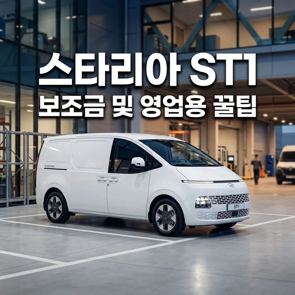 스타리아 ST1 가격 보조금 완벽 정리! 영업용 번호판 꿀팁까지 (2026)