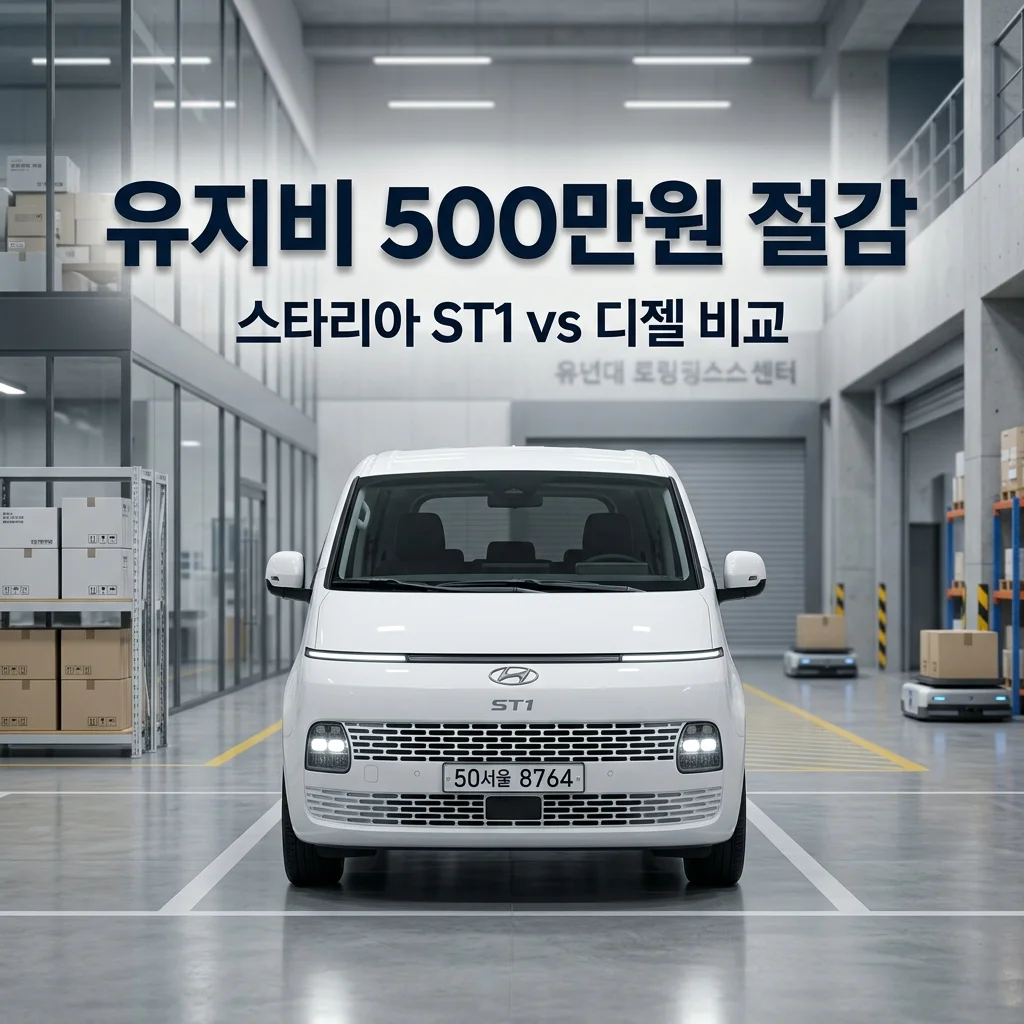 스타리아 전기차 ST1 유지비 비교, 디젤 대비 연간 500만원 절약 가능할까?