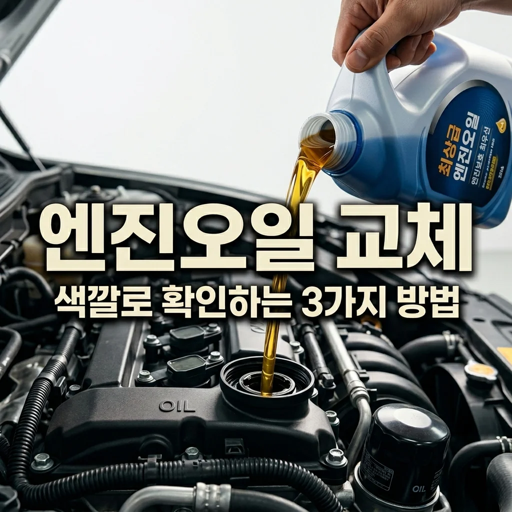 엔진오일 색깔 교체 시기 확인법 3가지! 검은색은 무조건 교체?